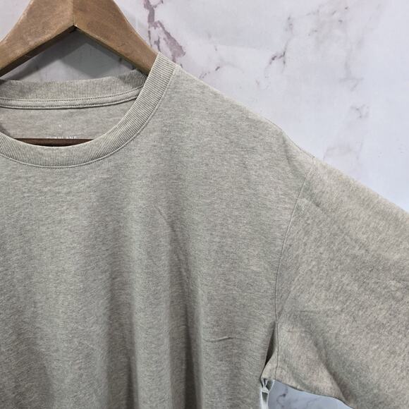 Everlane T Shirt Mens Medium Oatmeal Short Sleeve Crew Organic Cotton Premium - Picture 11 of 11